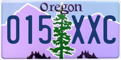OR license plate 015XXC