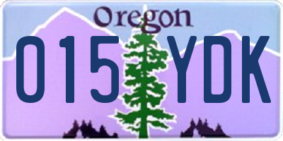 OR license plate 015YDK