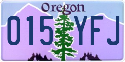 OR license plate 015YFJ