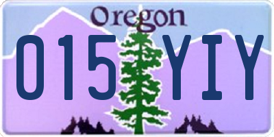 OR license plate 015YIY