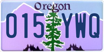 OR license plate 015YWQ
