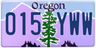 OR license plate 015YWW