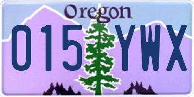 OR license plate 015YWX