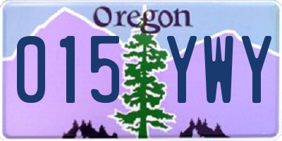 OR license plate 015YWY