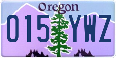 OR license plate 015YWZ