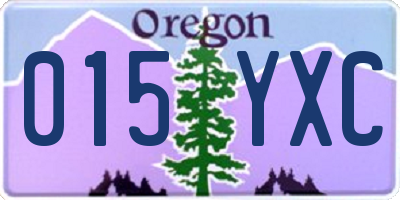 OR license plate 015YXC