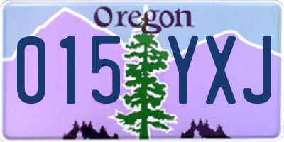 OR license plate 015YXJ