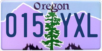 OR license plate 015YXL