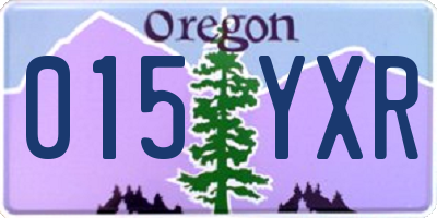 OR license plate 015YXR