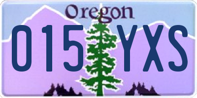 OR license plate 015YXS