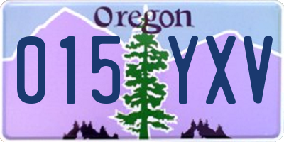 OR license plate 015YXV