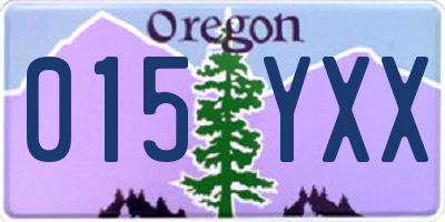 OR license plate 015YXX