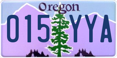 OR license plate 015YYA