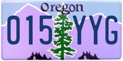 OR license plate 015YYG