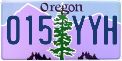 OR license plate 015YYH