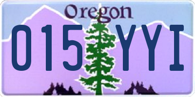 OR license plate 015YYI