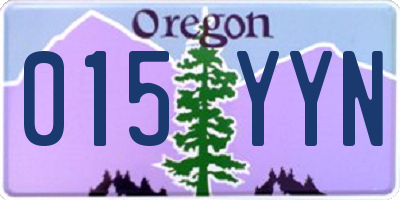 OR license plate 015YYN