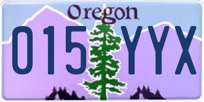 OR license plate 015YYX