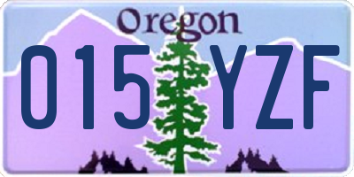 OR license plate 015YZF