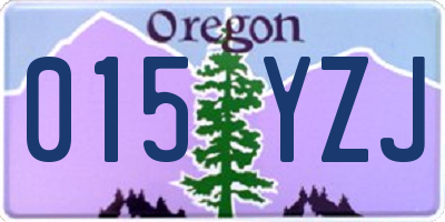 OR license plate 015YZJ