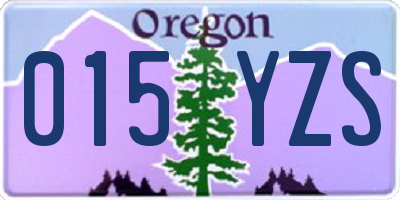 OR license plate 015YZS