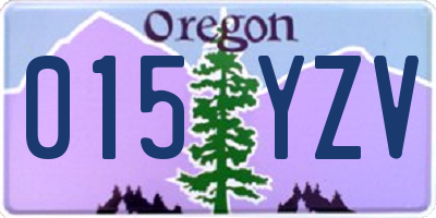 OR license plate 015YZV