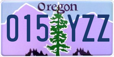 OR license plate 015YZZ