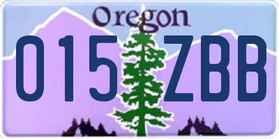 OR license plate 015ZBB