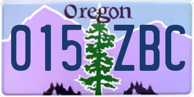 OR license plate 015ZBC