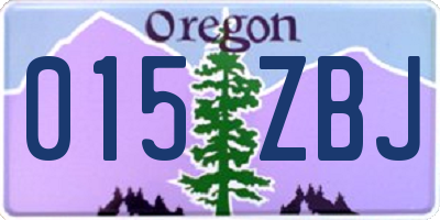 OR license plate 015ZBJ