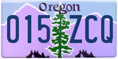 OR license plate 015ZCQ
