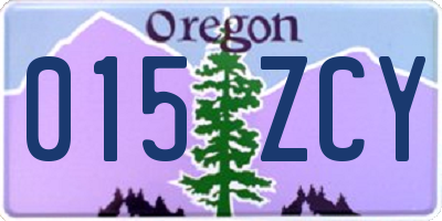 OR license plate 015ZCY