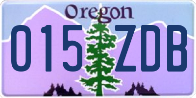 OR license plate 015ZDB
