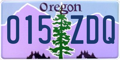 OR license plate 015ZDQ