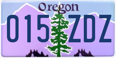 OR license plate 015ZDZ