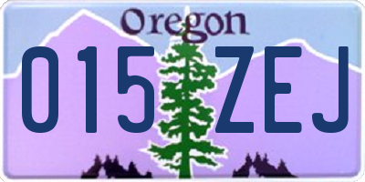 OR license plate 015ZEJ