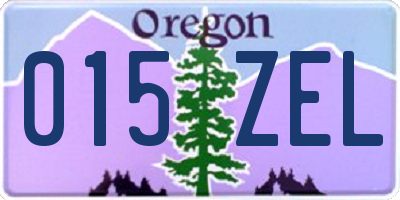 OR license plate 015ZEL