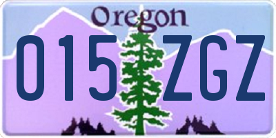 OR license plate 015ZGZ