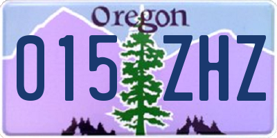 OR license plate 015ZHZ