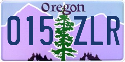 OR license plate 015ZLR