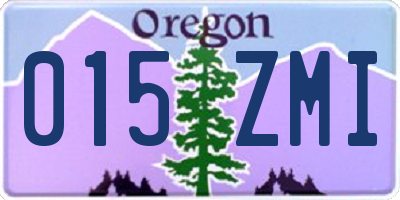 OR license plate 015ZMI