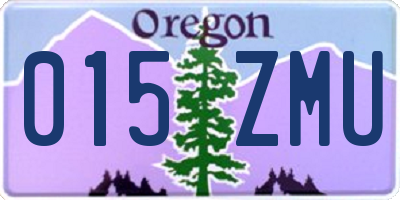 OR license plate 015ZMU