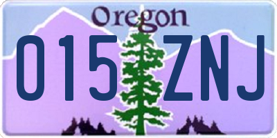 OR license plate 015ZNJ