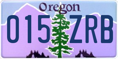 OR license plate 015ZRB