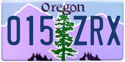 OR license plate 015ZRX