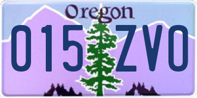 OR license plate 015ZVO