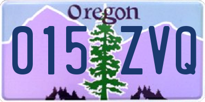 OR license plate 015ZVQ