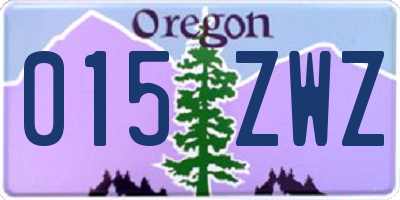 OR license plate 015ZWZ