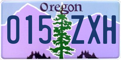 OR license plate 015ZXH