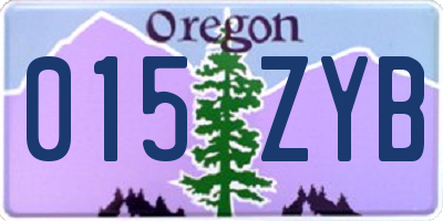 OR license plate 015ZYB